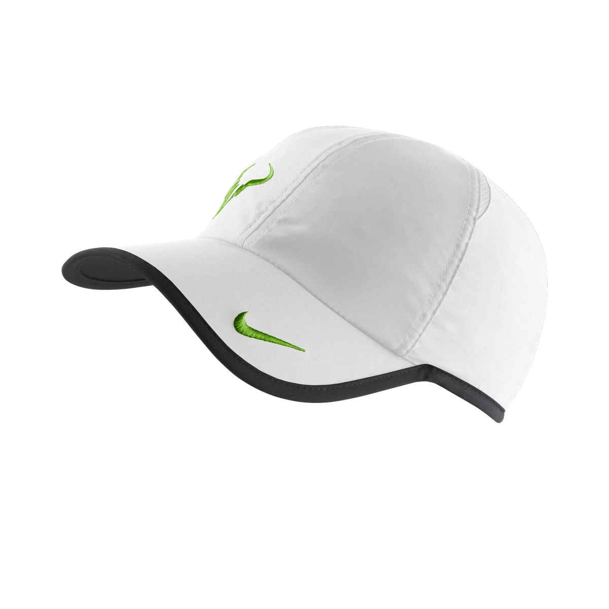 Nike Rafa Bull Logo hat in White w/Black & Green Apple [398224-101] from the Summer 2011 tennis collection